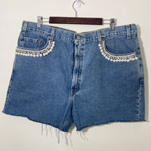 Load image into Gallery viewer, Pearl and Sparkle Denim Shorts
